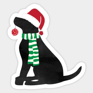 Christmas Black Lab Holiday Dog Sticker